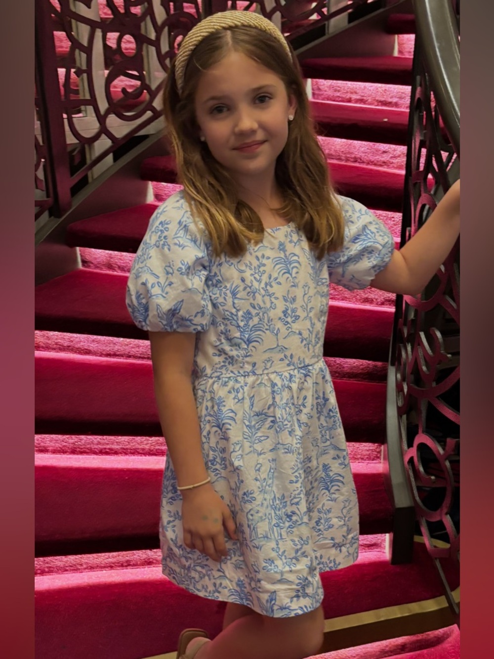 Lilly Pulitzer White and Blue Kids Dress